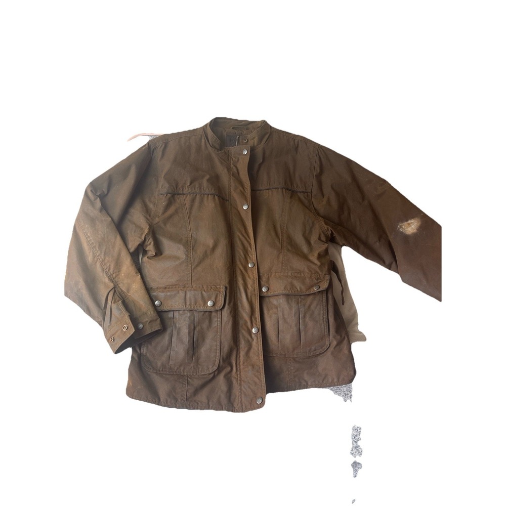 Outback Ladies Walkabout Jacket XL Coat. Brown Oilskin Australia READ! Snug Fit‎